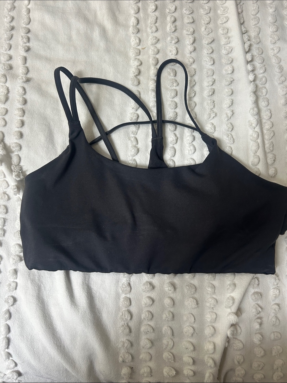 Fabletics Black Strappy Sports Bra